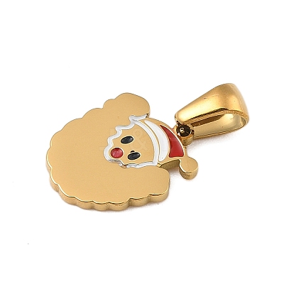 Christmas Theme 304 Stainless Steel Pendants STAS-R007-01U-G-1