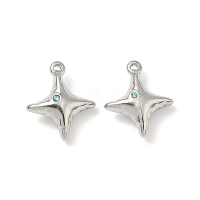 304 Stainless Steel Rhinestone Pendants X-STAS-L308-04C-P-1