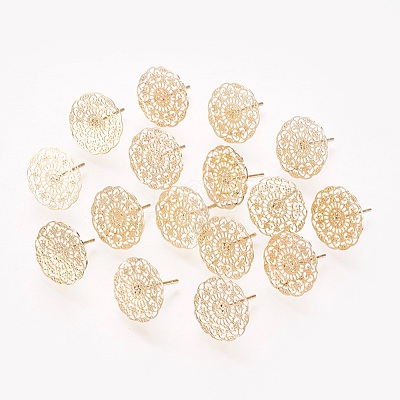 Brass Stud Earring KK-O115-08G-1