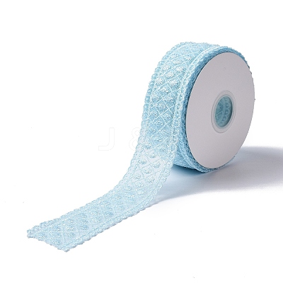 10 Yards Polyester Lace Trim Ribbon OCOR-C004-06G-1
