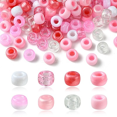 8 Styles Plastic Pearlized Beads KY-FS0001-21D-1