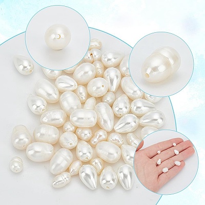 54Pcs 3 Styles Natural Cultured Freshwater Pearl Beads PEAR-AR0001-01-1