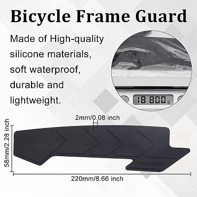 Silicone Bicycle Down Tube Frame Protectors AJEW-WH0317-17-1