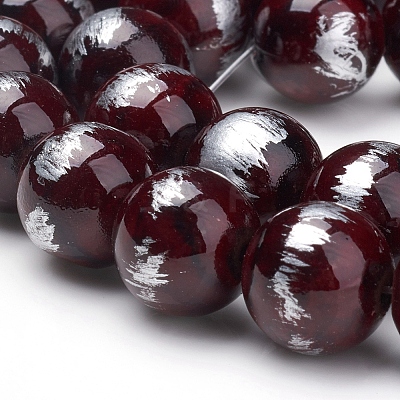 Natural Mashan Jade Beads Strands G-G833-12mm-17-1