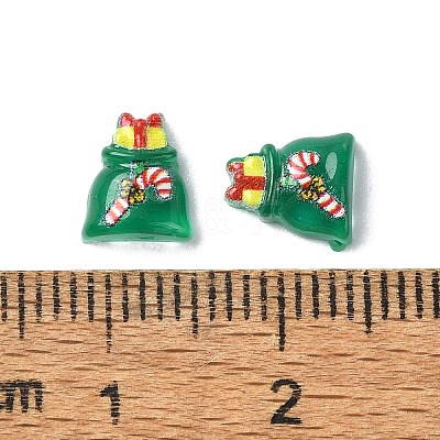 Green Christmas Series Resin Cabochons CRES-Q006-02D-1