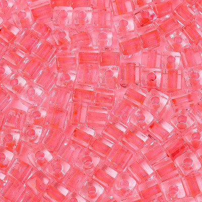 Transparent Inside Colours Glass Seed Beads SEED-T007-11E-1