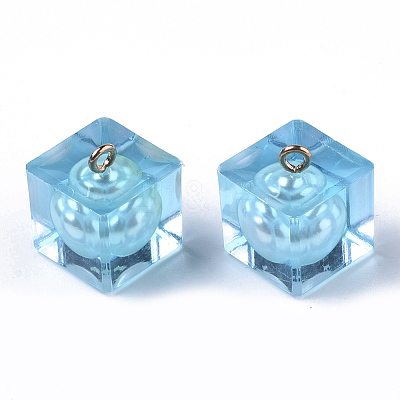 Transparent Epoxy Resin Pendants CRES-N025-07B-05-1