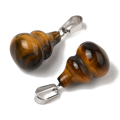 Natural Tiger Eye Pendants G-B127-03P-02-1