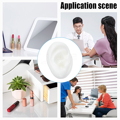 2Pcs 2 Style Soft Silicone Ear Displays Mould ODIS-AR0001-04A-1