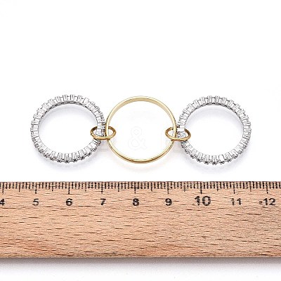 Brass Micro Pave Cubic Zirconia Finger Rings RJEW-D325-01PG-01-1