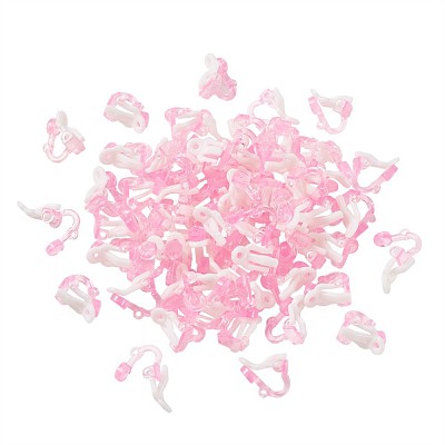 Plastic Clip-on Earring Findings X-FIND-Q001-02-1
