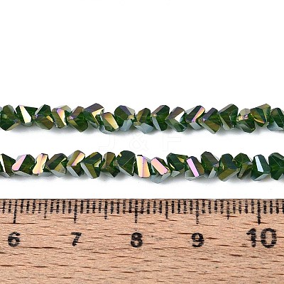 Electroplate Opaque Glass Beads Strands GLAA-N022-4mm-17-1