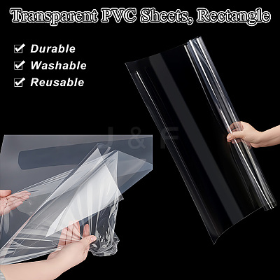 6Pcs Transparent PVC Sheets FIND-WA0001-34A-1