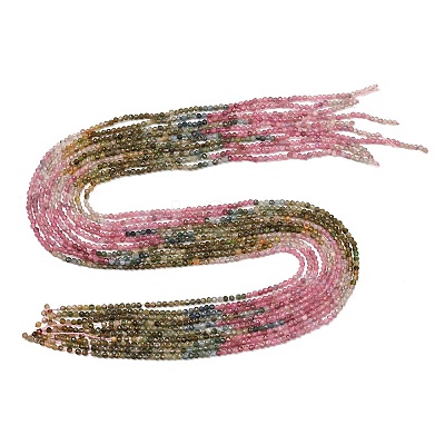 Gradient Color Natural Multicolor Tourmaline Beads Strands G-D110-A02-05-1