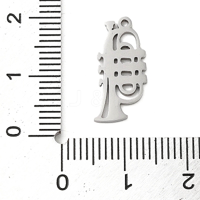 Non-Tarnish 5Pcs 201 Stainless Steel Pendants STAS-B064-13P-1