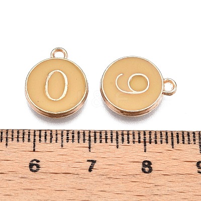 Light Gold Plated Alloy Enamel Charms ENAM-T010-07G-1