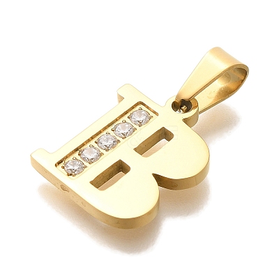 Ion Plating(IP) 304 Stainless Steel Rhinestone Pendants STAS-U035-01G-B-1