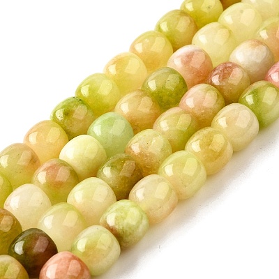 Natural Dyed White Jade Beads Strands G-U023-B03-03-1