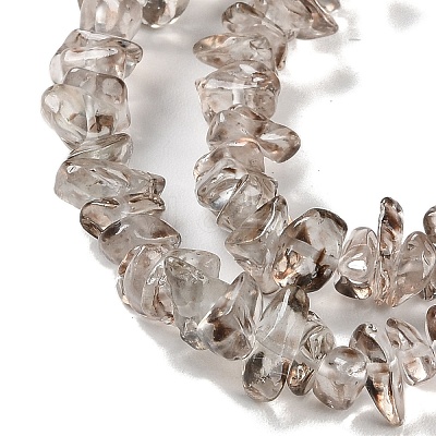 Spray Painted Transparent Glass Beads Strands GLAA-P060-01B-05-1