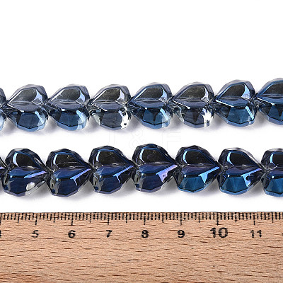 Electroplate Transparent Glass Beads Strands EGLA-B012-AB19-1