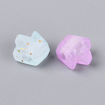Frosted Transparent Acrylic Beads FACR-T009-01A-1
