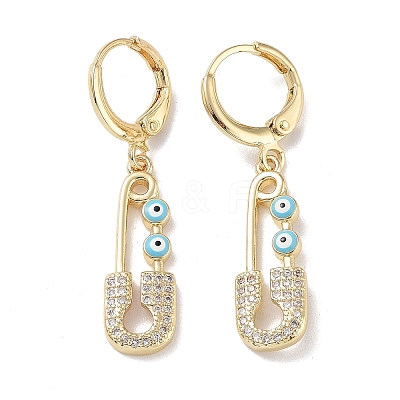 Golden Brass Dangle Leverback Earrings EJEW-L269-016G-02-1