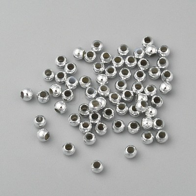 Plating Plastic Acrylic Round Beads PACR-L003-3mm-S-1