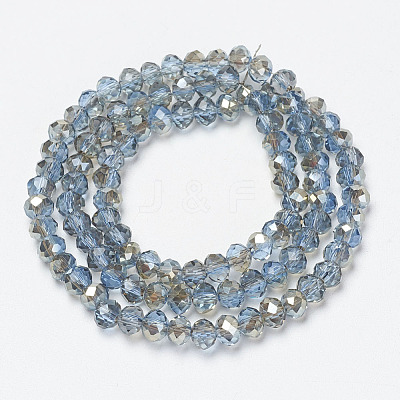 Electroplate Glass Beads Strands EGLA-A034-T4mm-K02-1