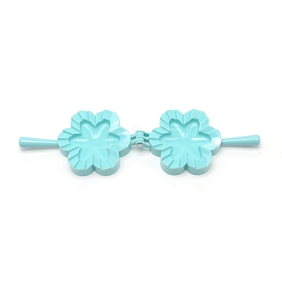 Flower Shaped Plastic Dumplings Making Molds DIY-WH0268-01C-1
