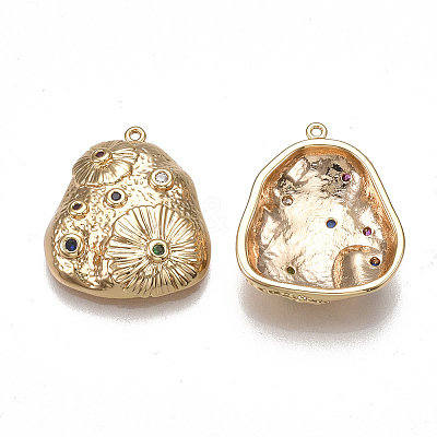 Brass Pendants X-KK-T038-349G-1