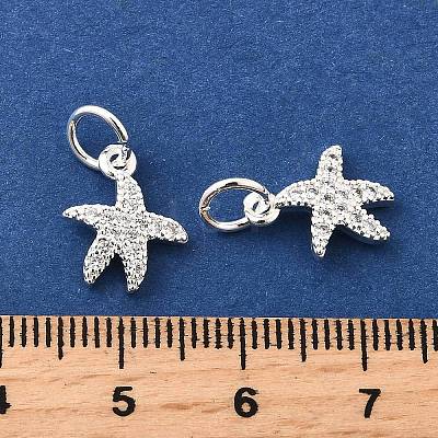 Brass Micro Pave Cubic Zirconia Pendants KK-K300-11S-1