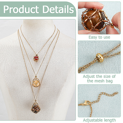 6Pcs 6 Styles 304 Stainless Steel Cable Chain Necklace Makings NJEW-PH0001-34B-1