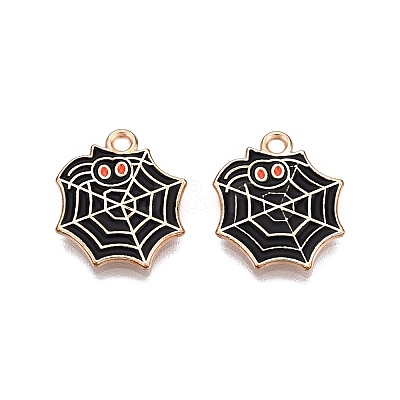 Halloween Theme Alloy Enamel Pendants PALLOY-N176-35-RS-1