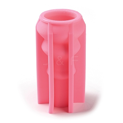 Ribbed Pillar Geometry Scented Candle Silicone Molds DIY-G106-01E-1