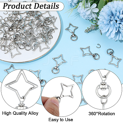 40 Sets Alloy Swivel Clasps FIND-SP0004-33B-1