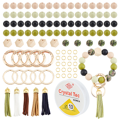 DIY Beaded Keychain Wristlet Making Kit DIY-CA0004-42-1