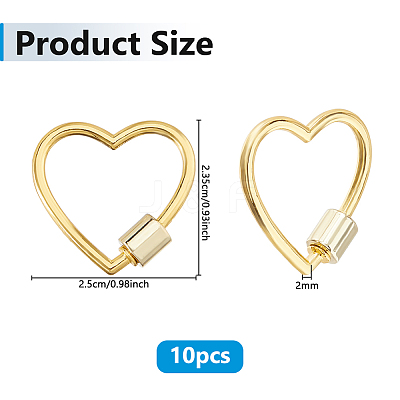 10Pcs Zinc Alloy Screw Carabiner Lock Charms FIND-DC0008-30-1
