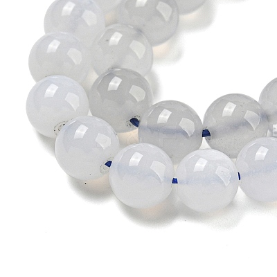 Natural Blue Chalcedony Beads Strands G-K310-C12-6mm-A-1