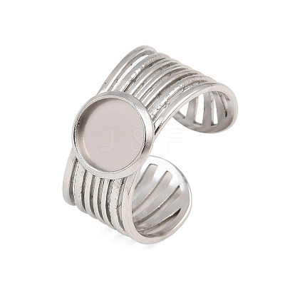 304 Stainless Steel Cuff Ring Components SA-CBA82C8-03A-P-1