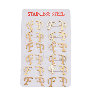 304 Stainless Steel Stud Earrings EJEW-E241-06F-1