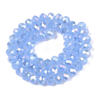 Electroplate Glass Beads Strands EGLA-A044-J8mm-B03-1