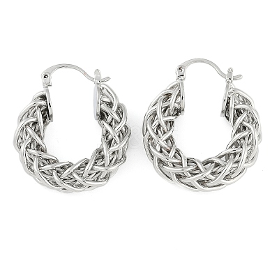 Brass Hoop Earring for Women LS-EJEW-L288-002P-1
