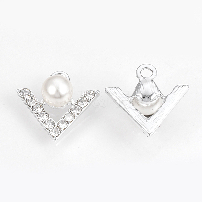 Alloy Rhinestone Pendants PALLOY-T027-03P-1