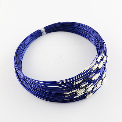 Stainless Steel Wire Necklace Cord DIY Jewelry Making X-TWIR-R003-08-1