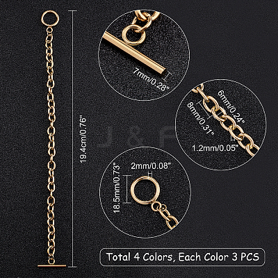 Unisex 304 Stainless Steel Cable Chain Bracelets BJEW-UN0001-09-1