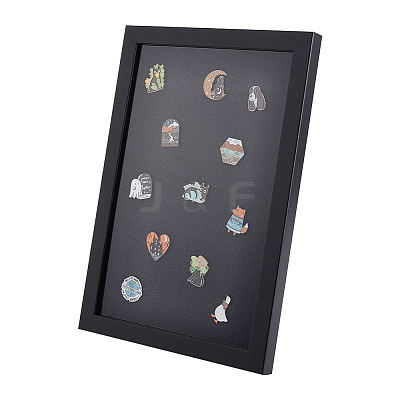 Wood & Plastic Rectangle Photo Frame Stand DJEW-WH0072-13A-01-1