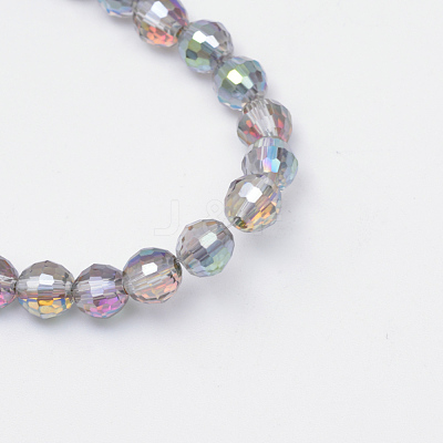 Electroplate Glass Bead Strands X-EGLA-R041-8mm-01-1