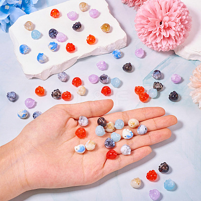 140Pcs 7 Colors Two Tone Acrylic Beads TACR-TA0001-50A-1