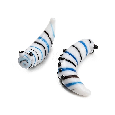 Handmade Lampwork Worm Figurines LA-CBA77D3-01F-1
