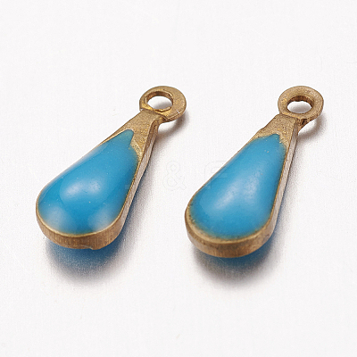 Antique Golden Plated Brass Enamel teardrop LS-X-KK-Q571-01C-1